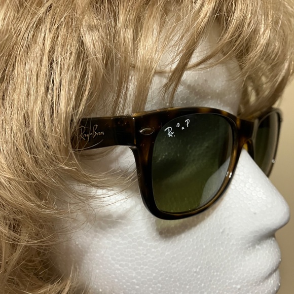 ?RAY-BAN POLARIZED GRADIENT NEW WAYFARER SUNGLASSES TORTOISE FRAME CASE & CLOTH main image 5